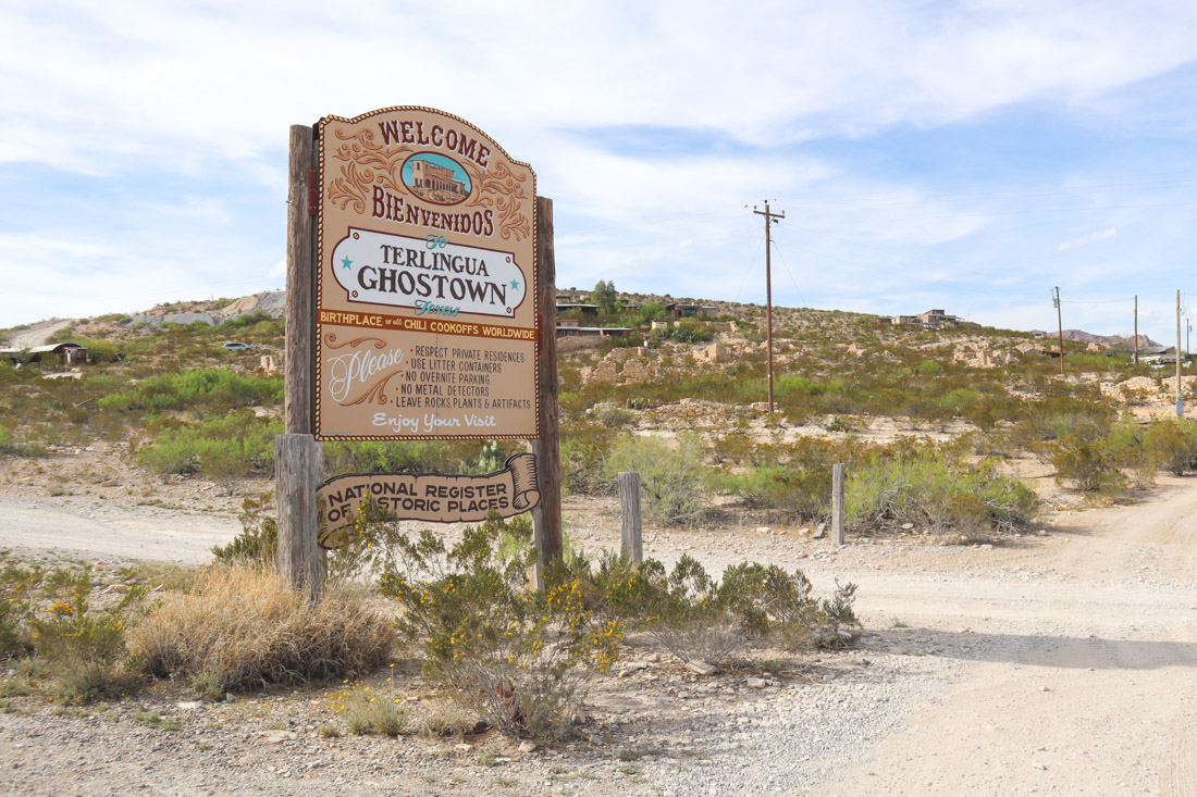 Terlingua Ghost Town Sign Texas