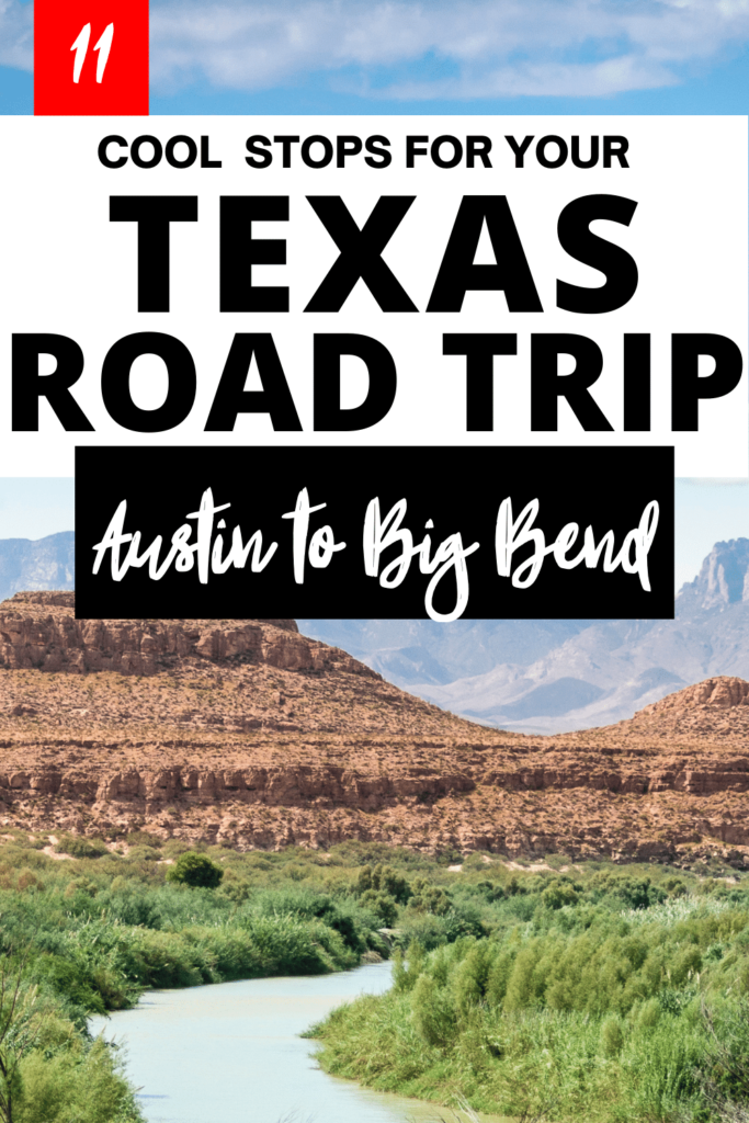 Looking for Texas road trip ideas? This guide details exactly which stops to take from Austin to Big Bend National Park featuring BBQ, nature and art. Texas road trip map included inside as well as useful tips and Texas pictures.  