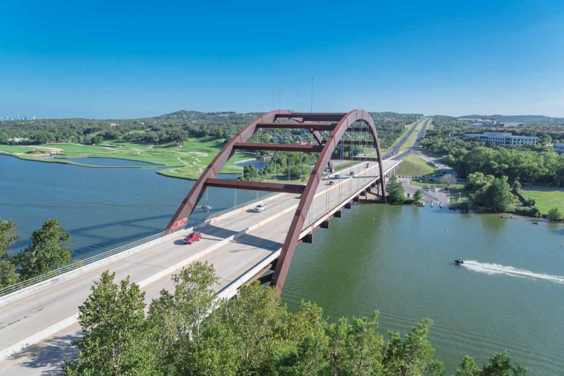 360 Bridge Austin. Over river. 
