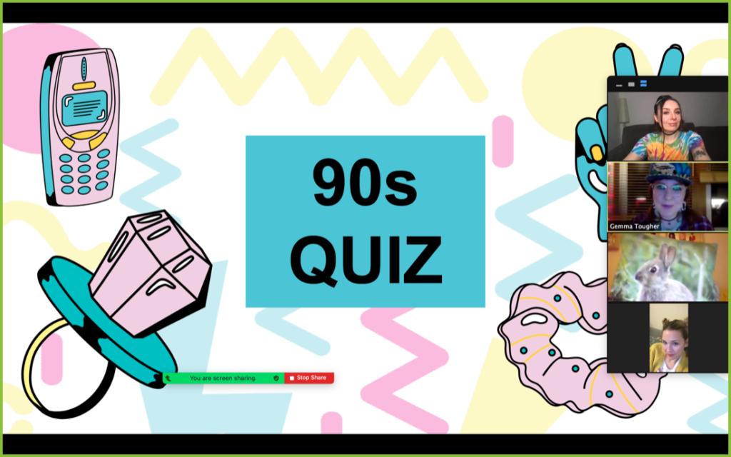 90s Quiz Friends Playing