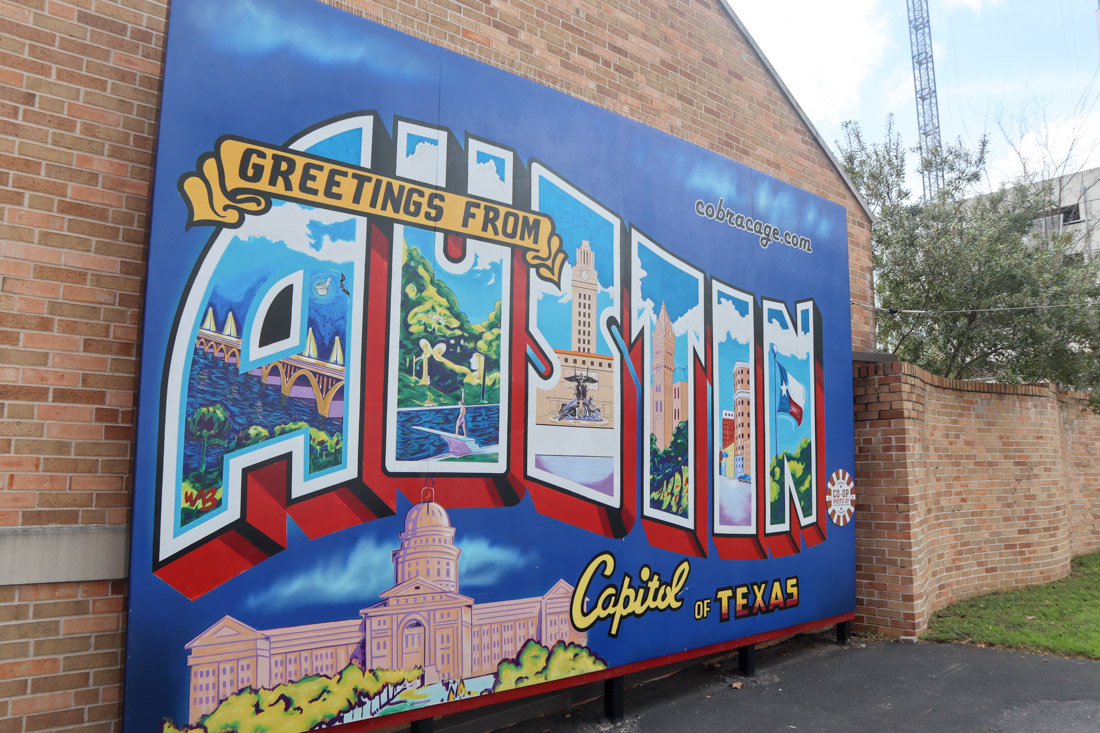 Greetings from Austin Postcard Mural