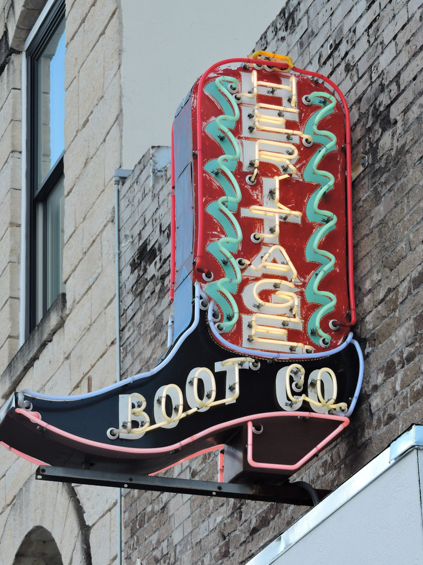 Heritage Boot Co Austin sign