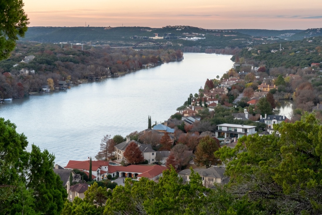 Mount Bonnell. Austin. Sunset.