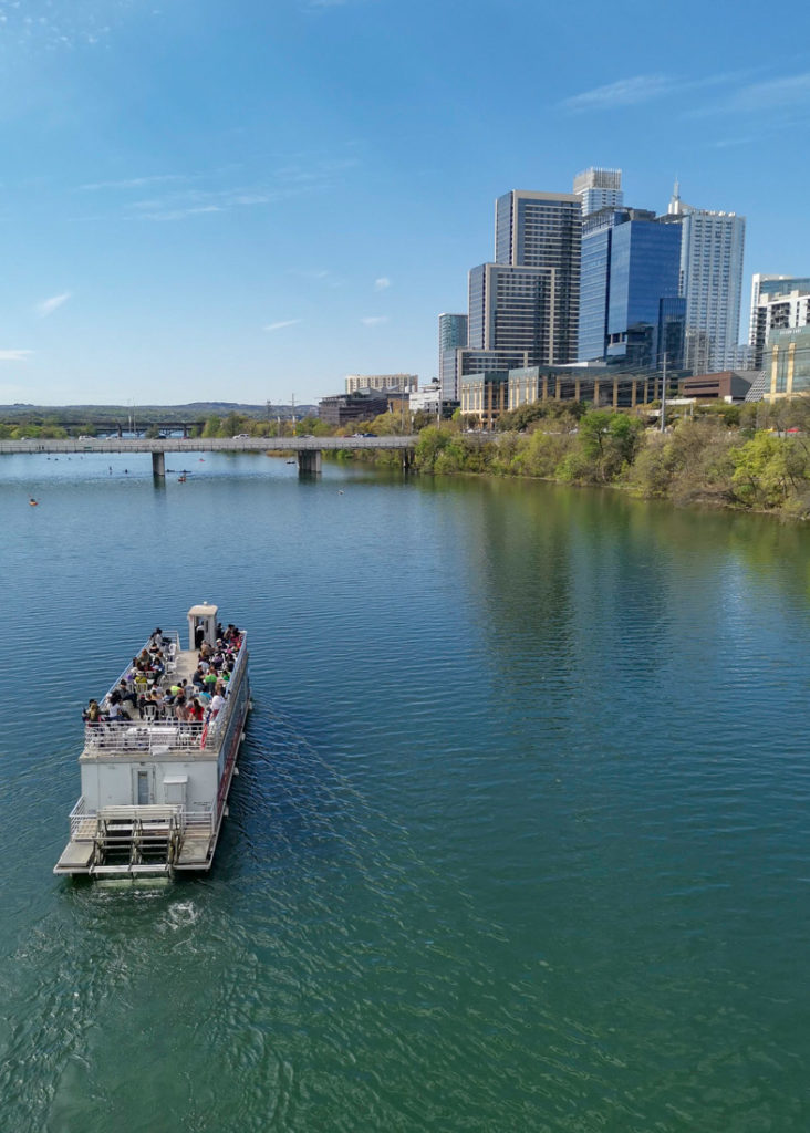 River Cruise Austin Boat Buildings Bridge