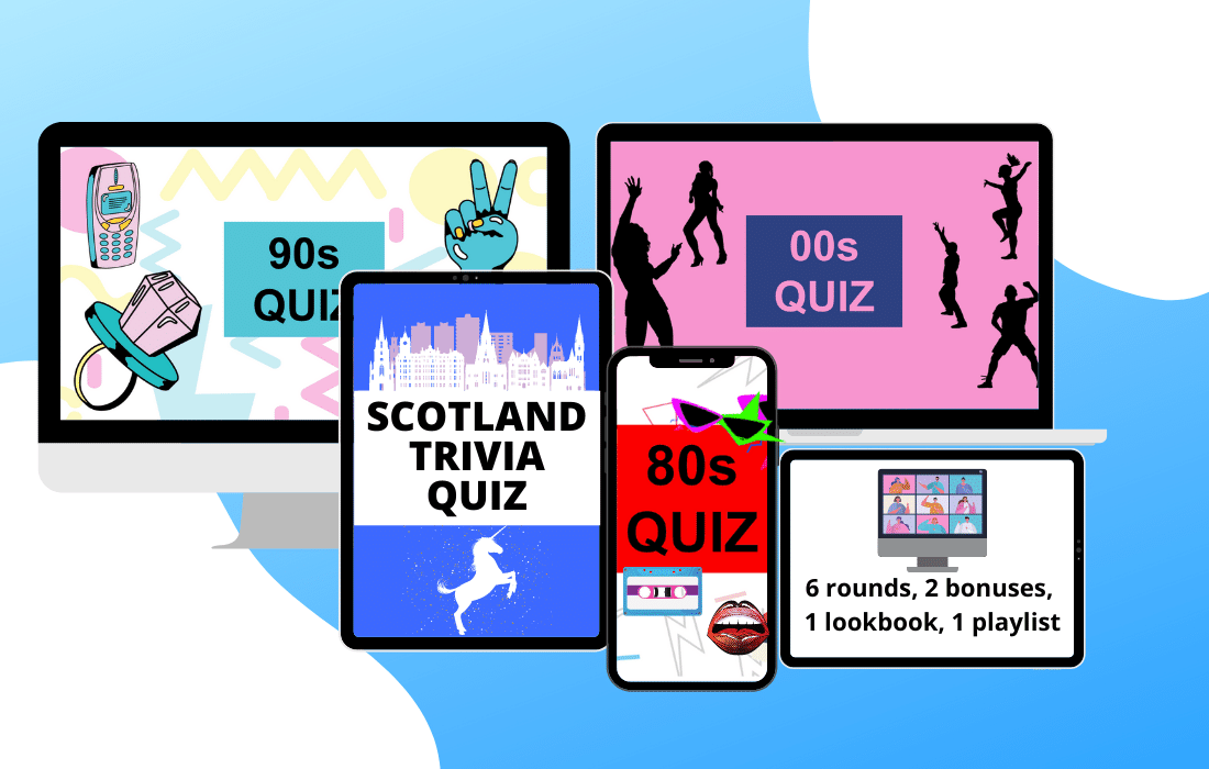 Selection of devices showing trivia quizzes