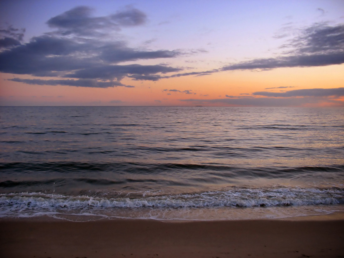 New England beach sunset