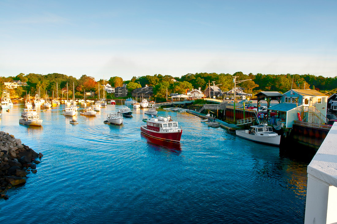 Perkins Cove Harbor, Ogunquit, Maine.