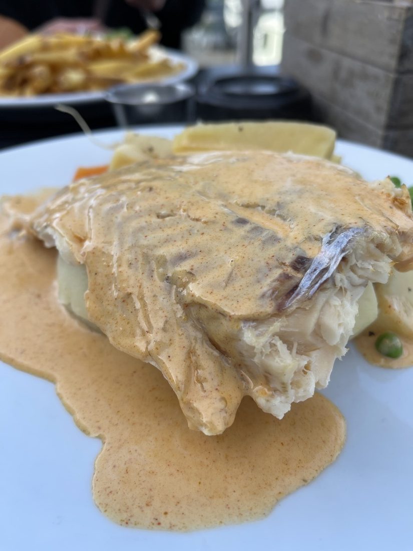 Fish on plate Tobermory Macgochan's Mull Mull