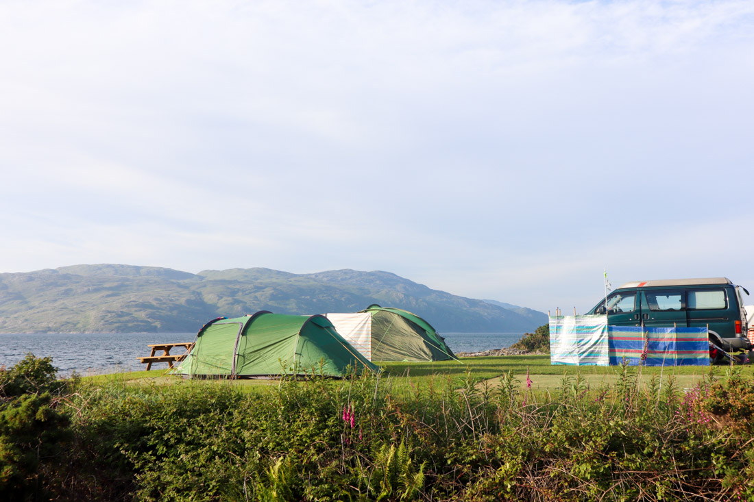 Shieling Holiday Campsite on Mull Scotland