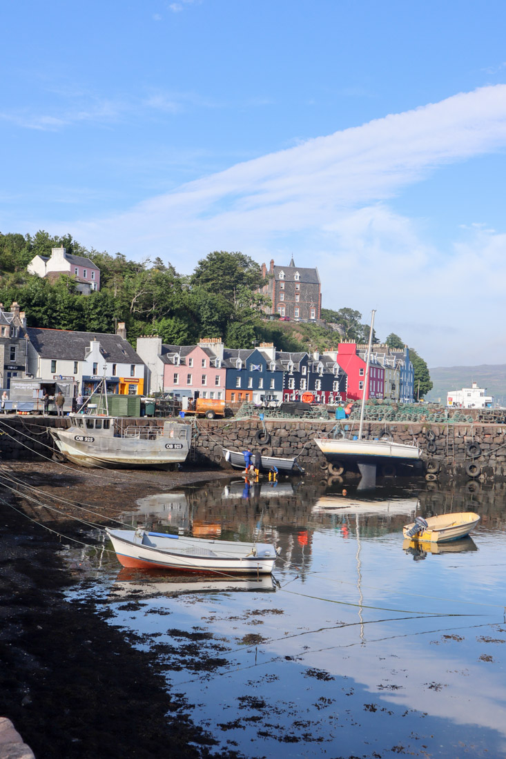 Tobermory Mull Main Street in Scotland