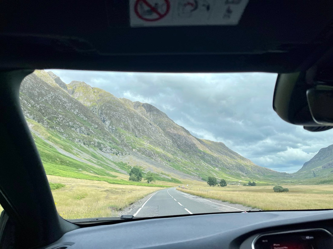 Glencoe from car road trip