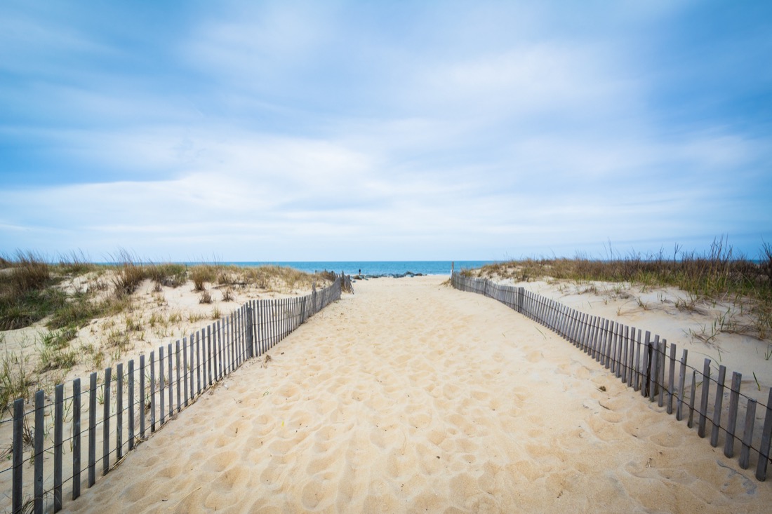 Path to the beach at Cape Henlopen State Park, in Rehoboth Beach. Depositphotos_105076368_l-2015