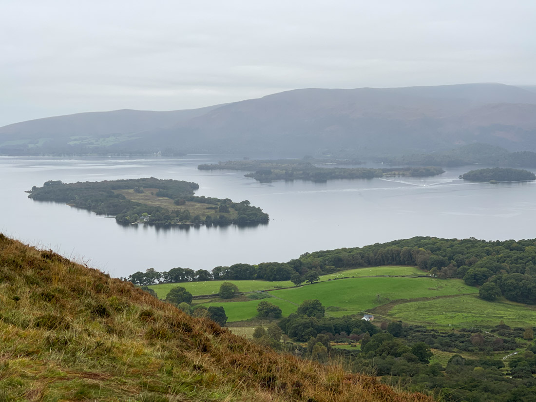Views from Conic Hill over Loch Lomond at Balmaha West Highland Way route