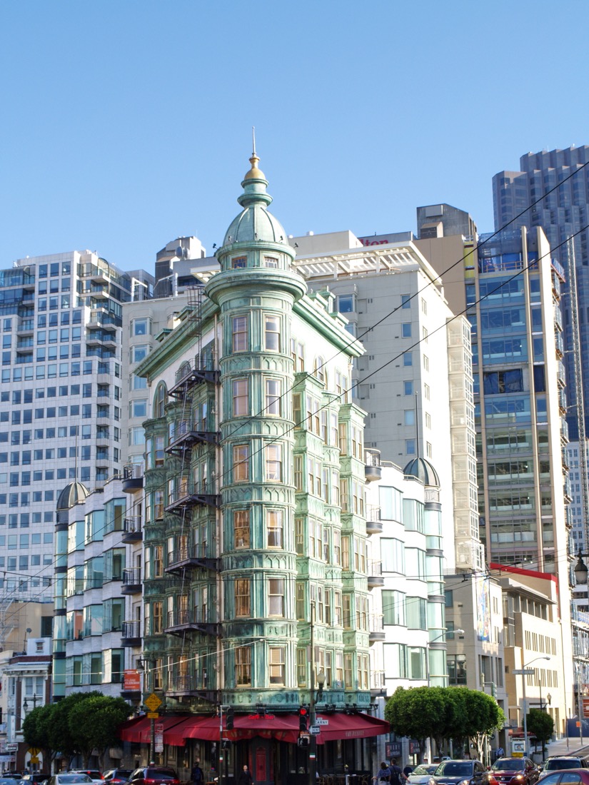 The unique Sentinel building in San Francisco
