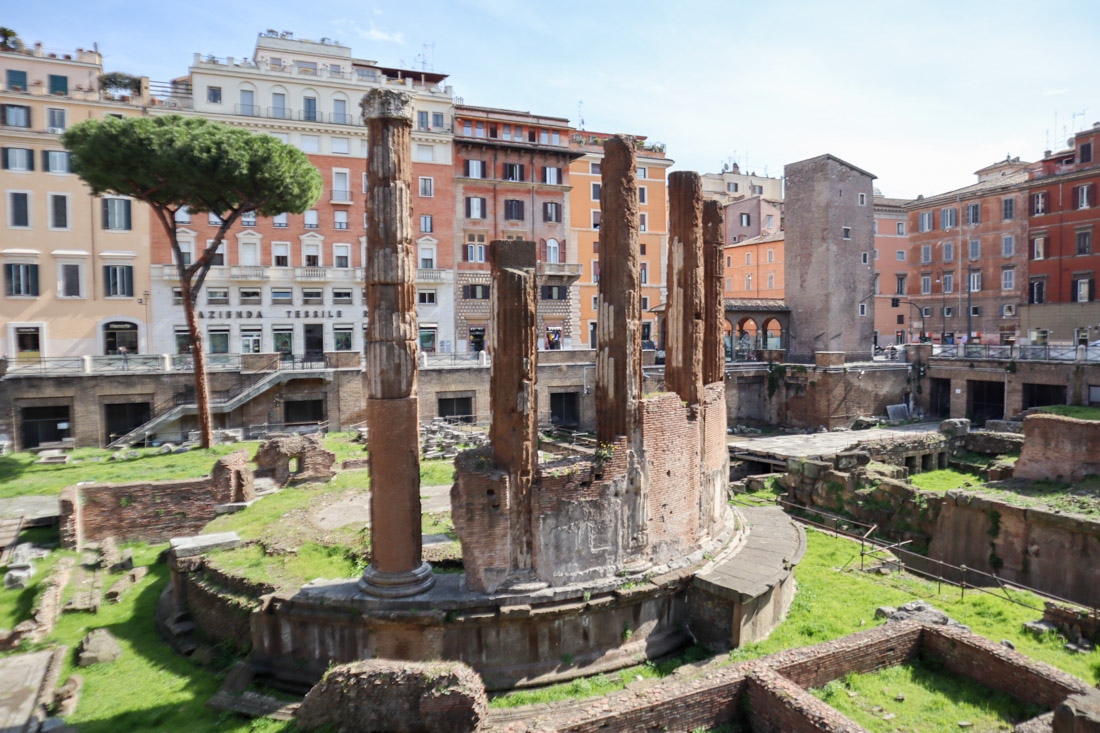 Largo di Torre Argentina Rome Ruins with garden