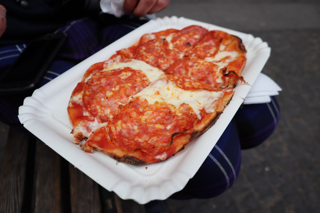 Scialla The Original Street Food. St.Peter's Basilica Vatican at Rome pizza food