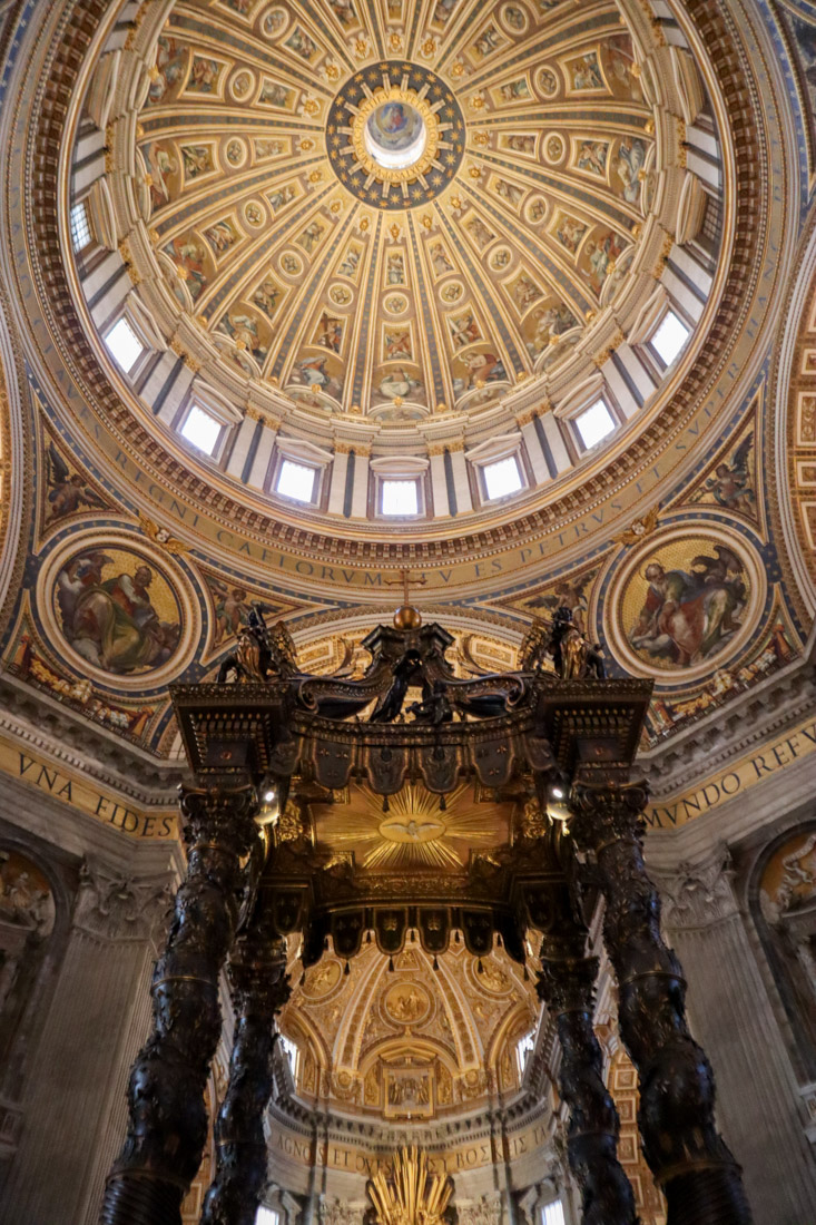 St. Peter's Basilica Vatican Rome interior roof-design