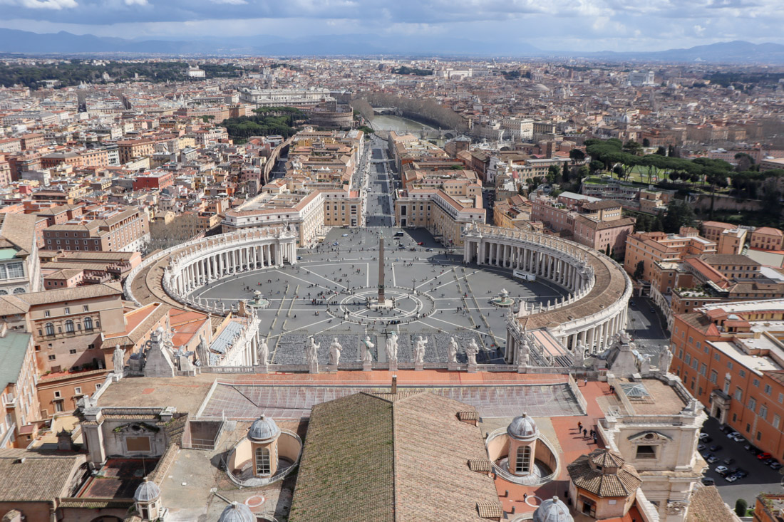 St. Peter's Basilica Vatican Rome view from dome-design
