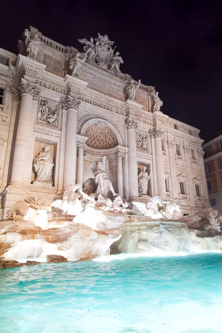 Trevi Fountain Night in Rome_