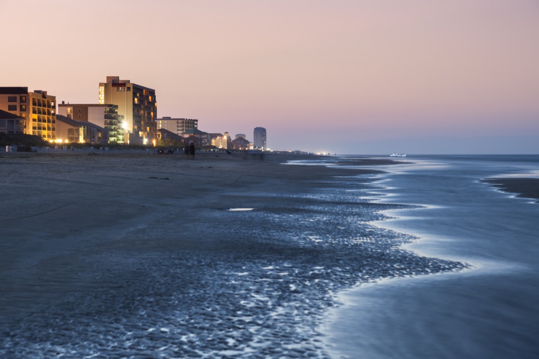 Sunset at South Padre Island Beach in Texas