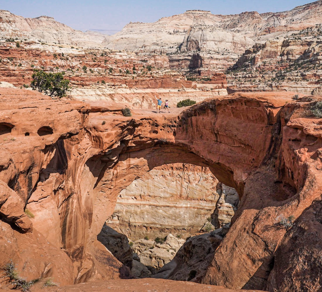 Natural rock bridge at Capitol Reef National Park