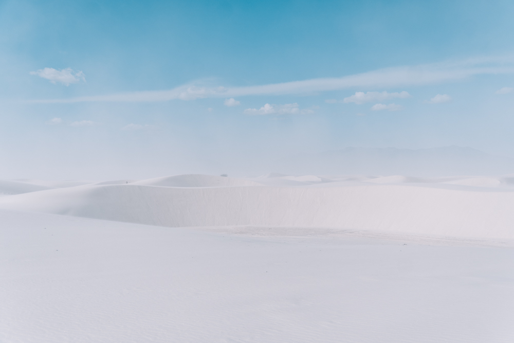 Pure white sands at White Sands National Park New Mexico