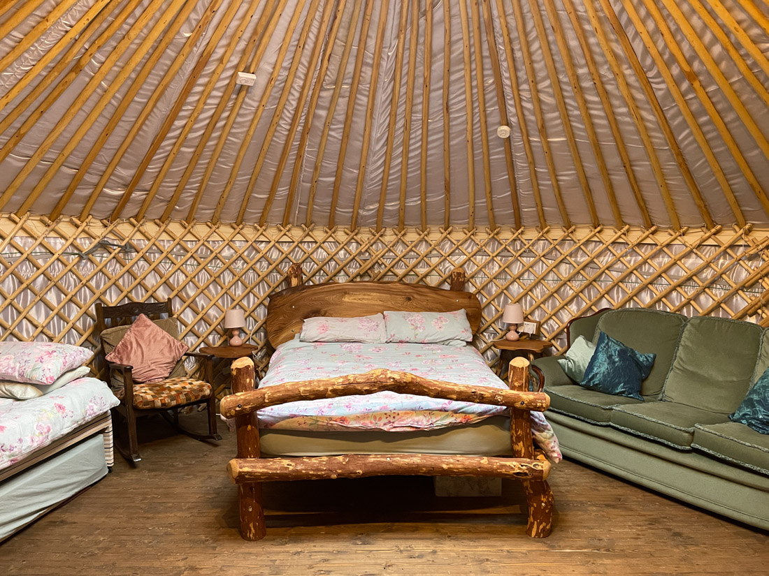 Wooden bed Mathrown of Mabie yurt