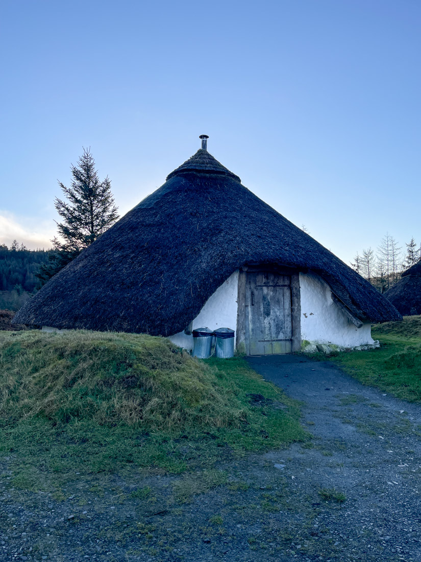 Iron Age roundhouse with thatched roof Mathrown of Mabie 