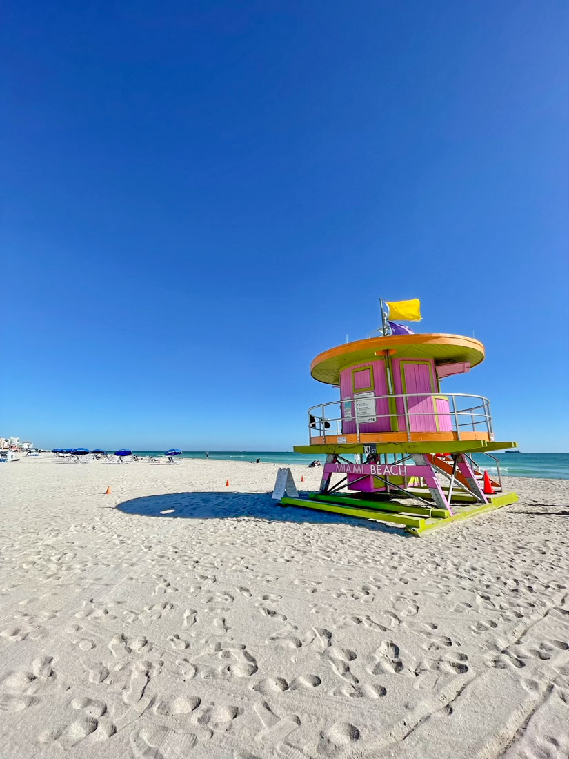 Miami Beach Pink Lifeguard Tower Florida
