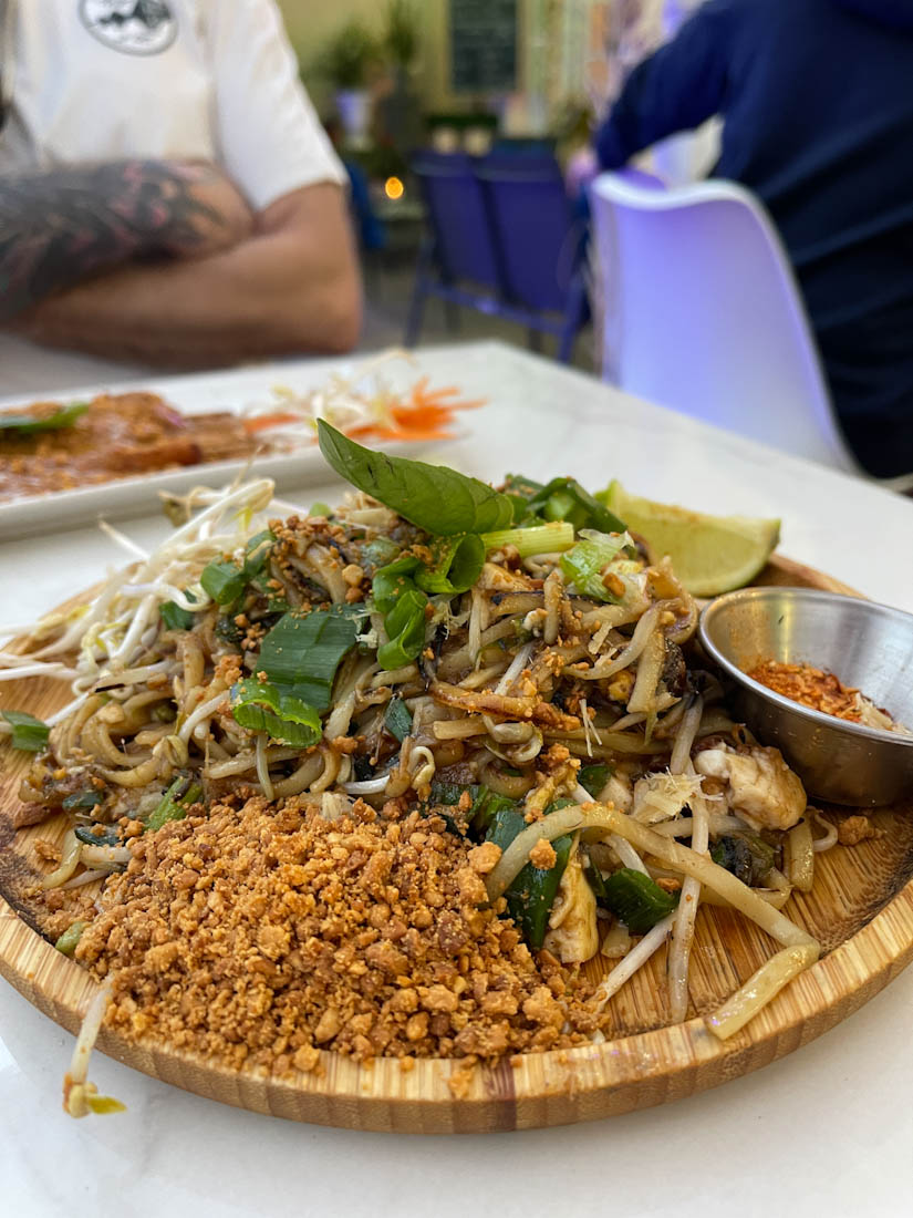 Pad Thai on plate from Banh Noi Thai Viet
