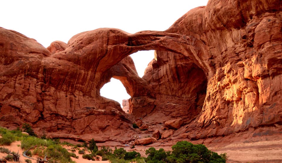 Red stone double Arch at Arches National Park