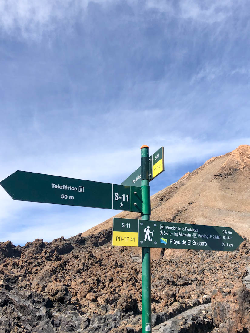 Mount Teide signs Tenerife