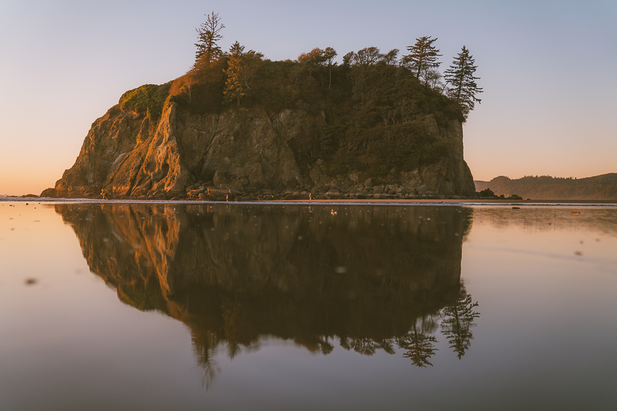 Olympic National Park reflections of island in water