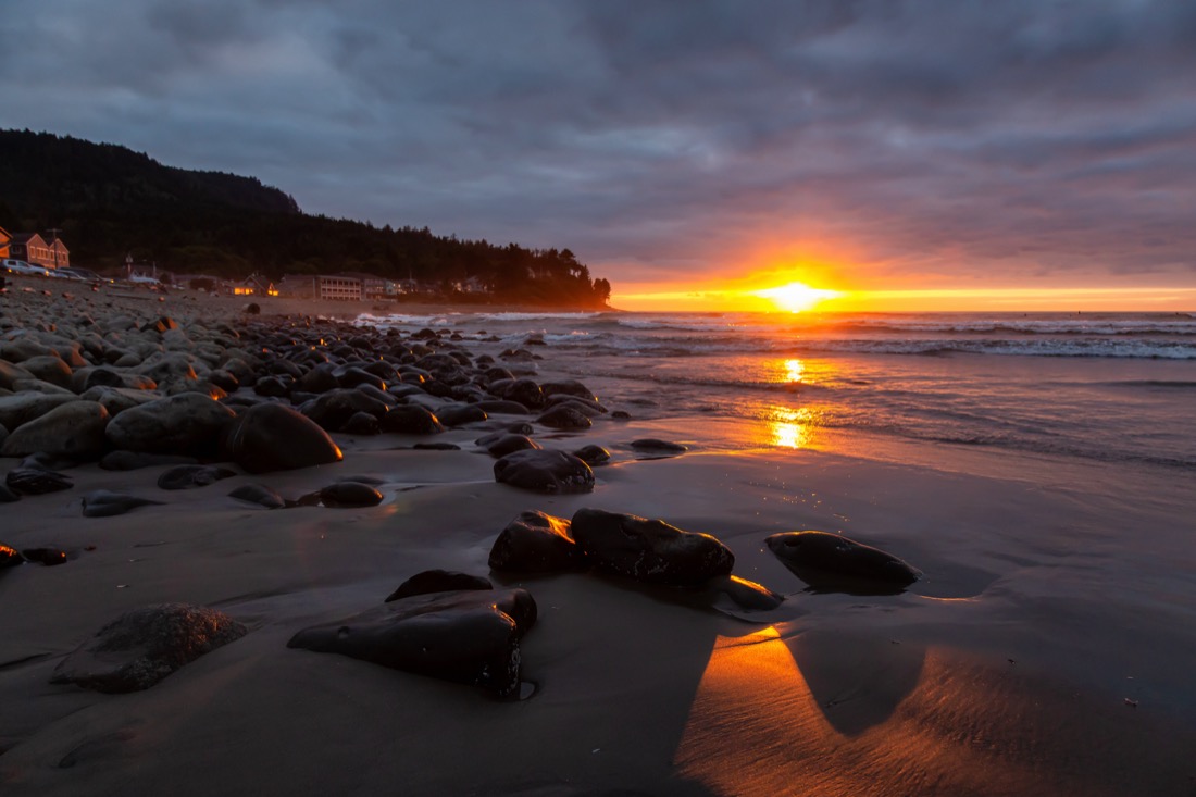 Sunset over Seaside Oregon Coast