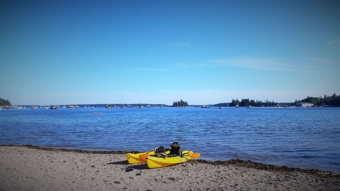 Kayaks at Seal Harbor, Maine  