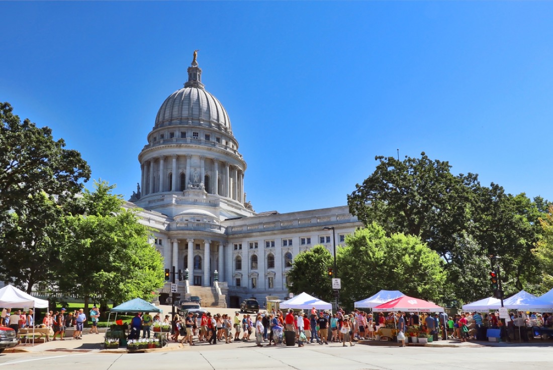 Dome building at Dane County Farmers Market Madison WI