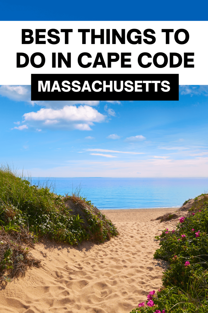 Text free things to do in Cape Cod Massachusetts image sandy beach and ocean