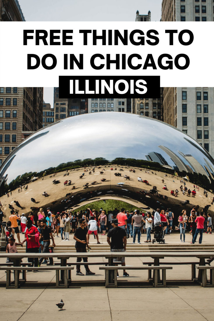 Text free things to do in Chicago image shiny bean installation with people looking at it