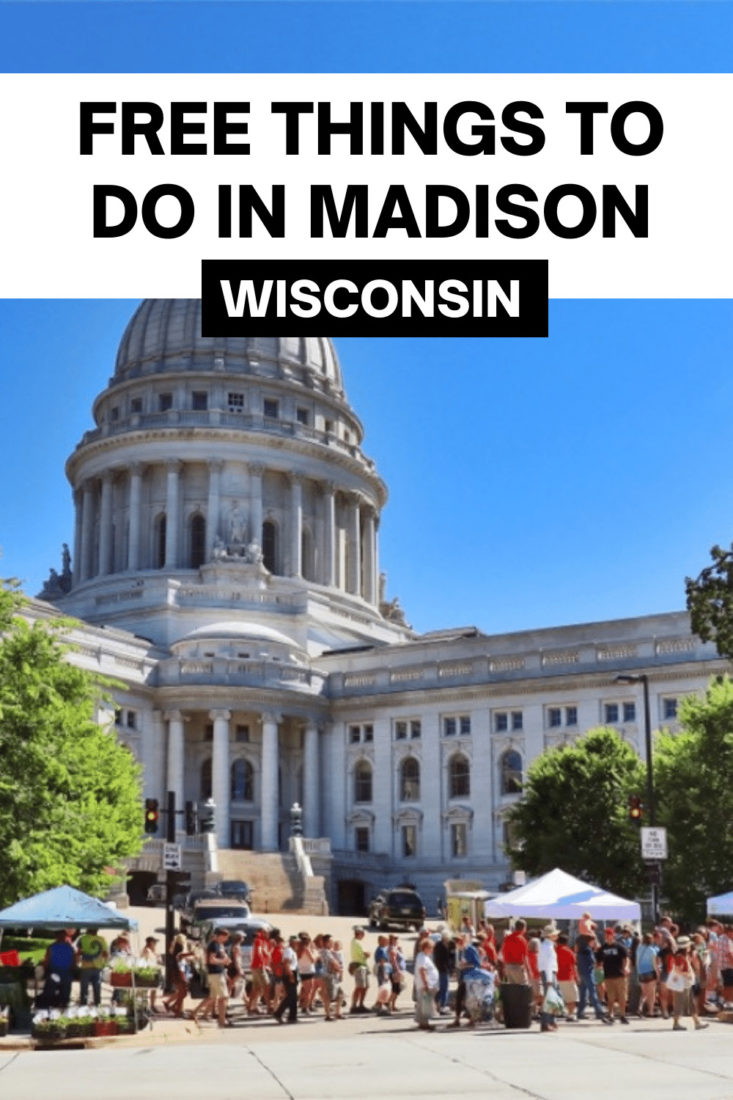Text free things to do in Madison Wisconsin Image State Capitol Building