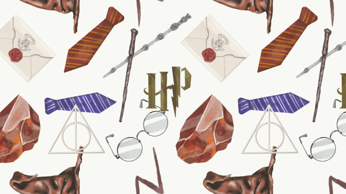 Zoom Background_harry potter items