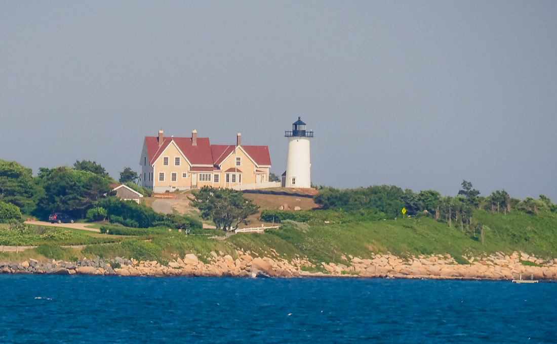 Nobska Lighthouse in distance at Cape Cod MA