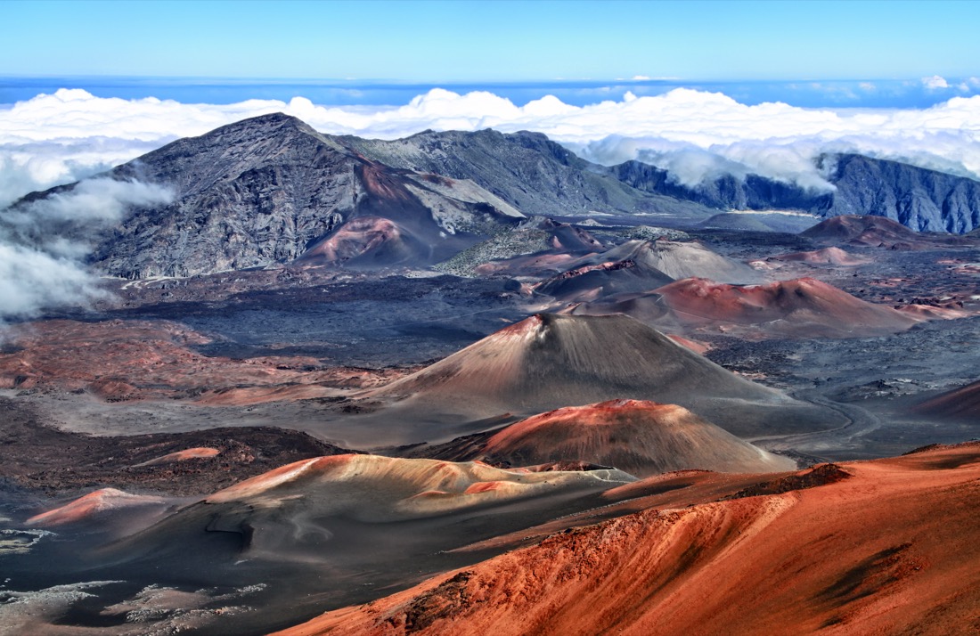 Crater of Haleakala volcano Maui, Hawaii.