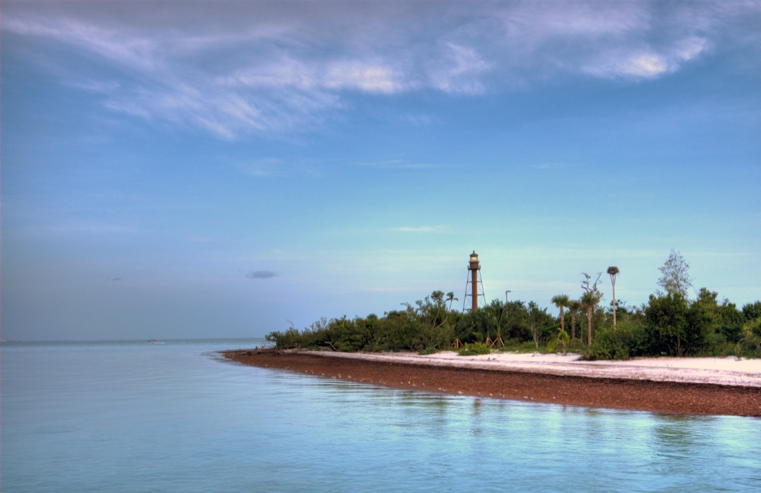 Lighthouse Point at Sanibel in Florida, this Lighthouse is an historical landmark in Sabiel Island
