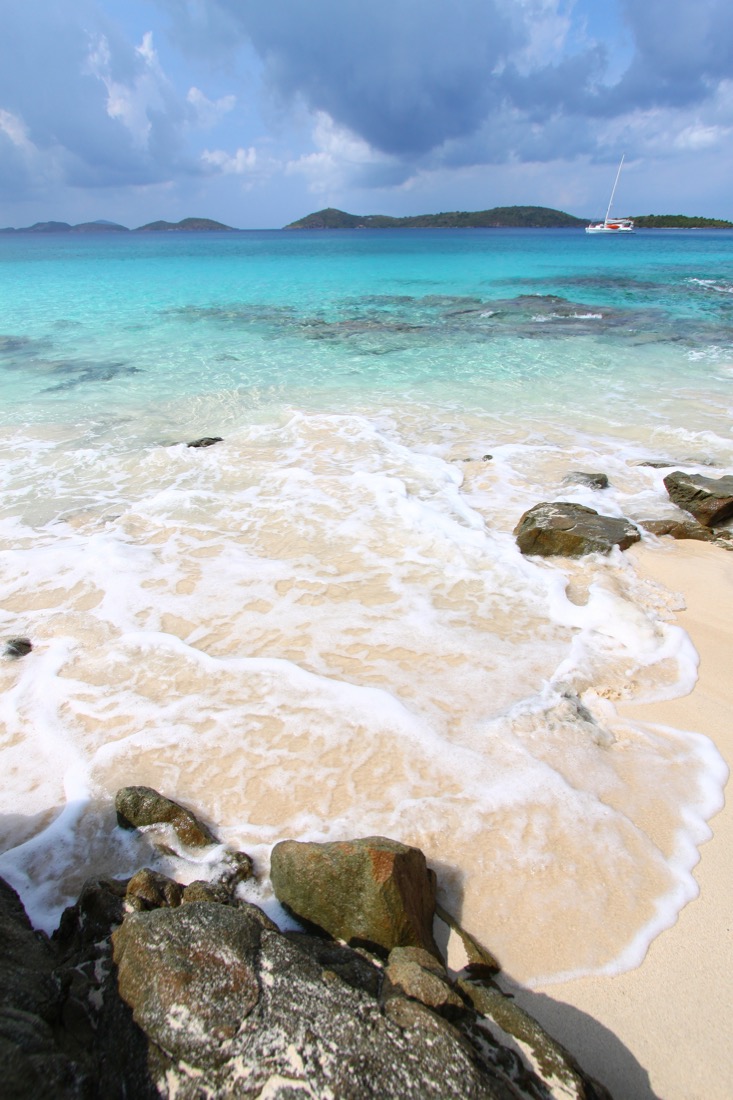 Blue water in Honeymoon Beach - St John