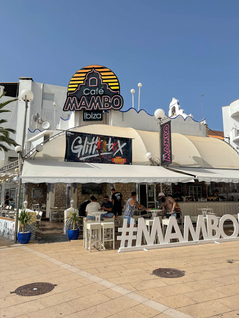 Entrance of Cafe Mambo bar Ibiza