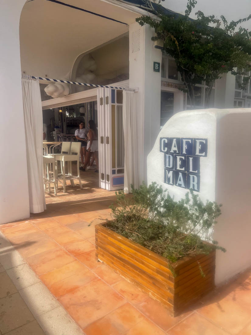 Entrance to Cafe del Mar bar in Ibiza