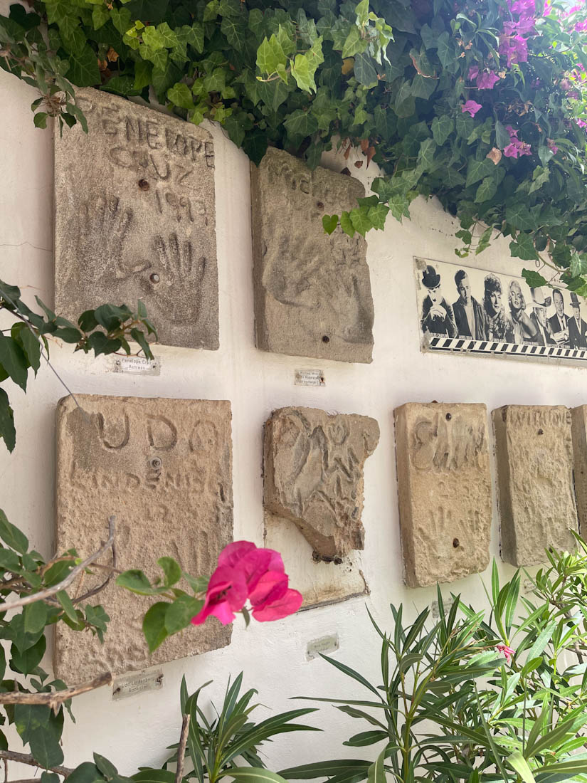 Handprints on wall of Calle Conquista Ibiza