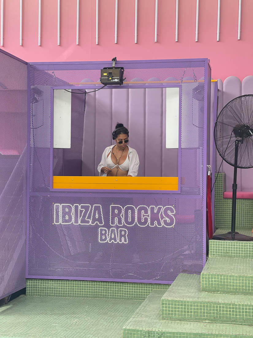 Dj playing at Ibiza Rocks bar