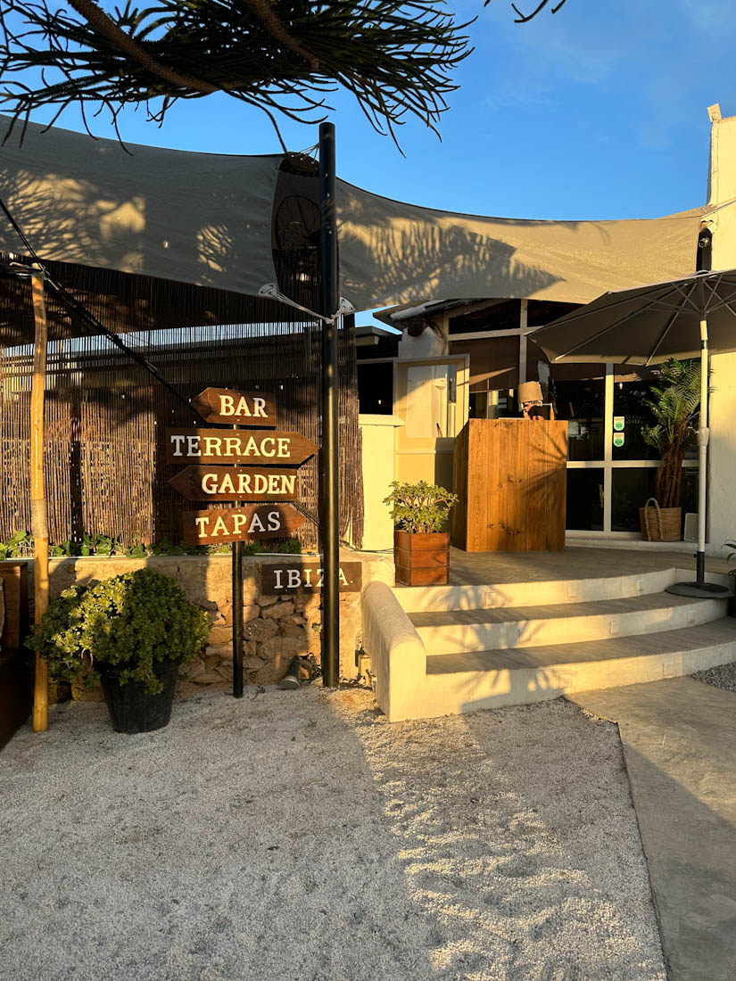 Entrance to Tapas Ibiza Spain