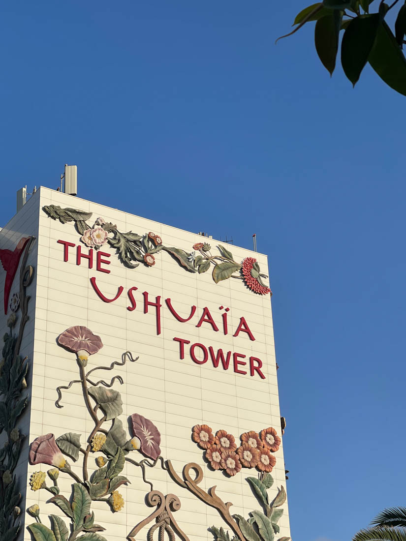 Blue skies and Ushuaia Tower Ibiza
